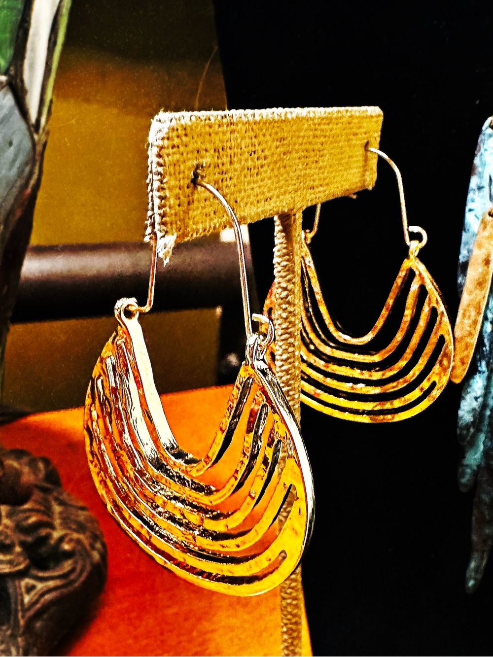 Hammered Gold Earrings